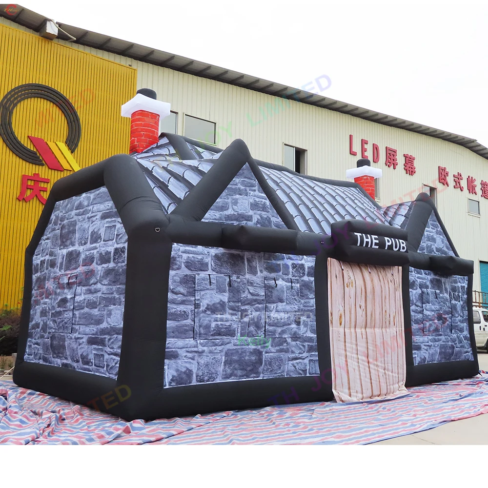 Free Door Shipping 10x5m Giant Inflatable Irish Pub Tent Party Event Bar Inn for Sale