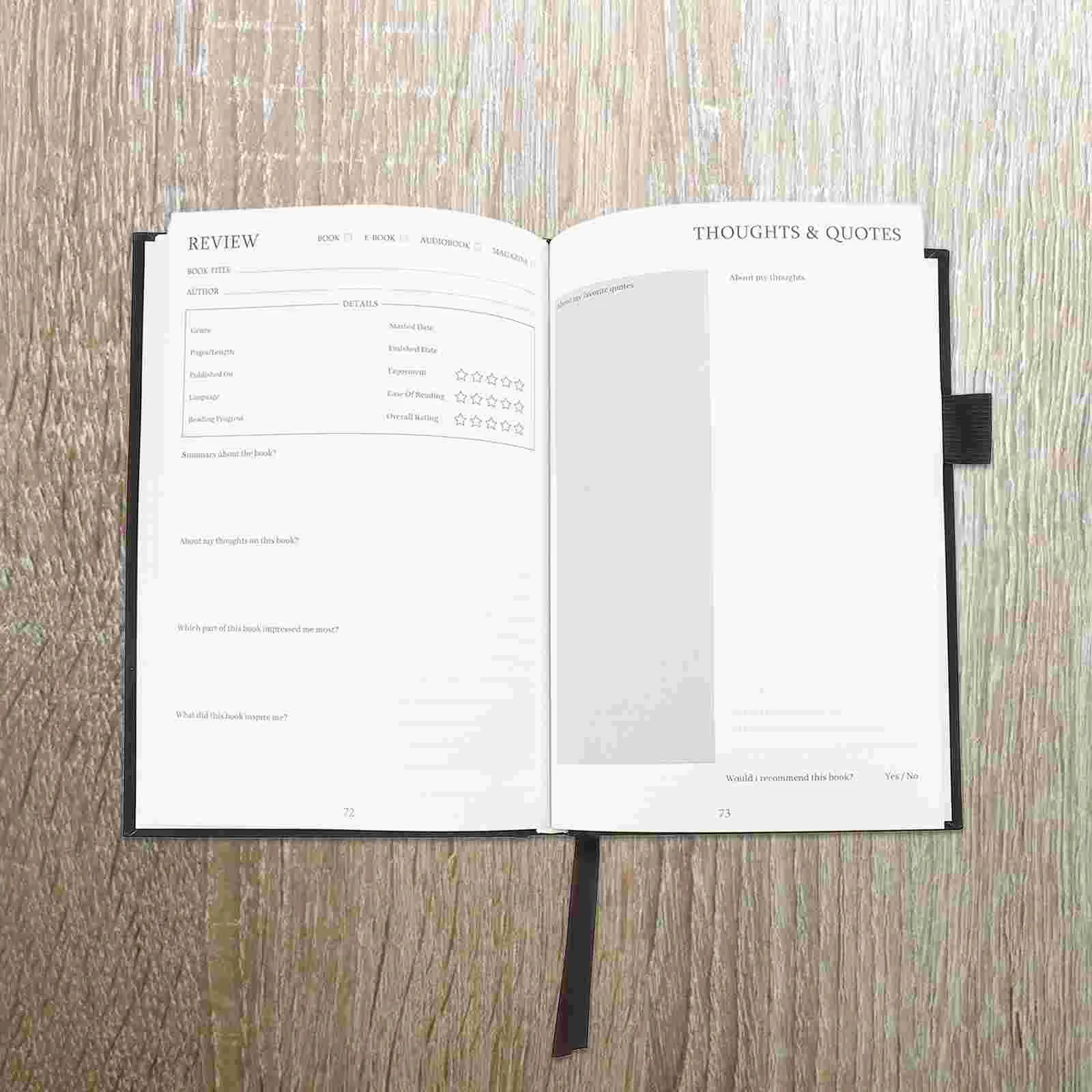 Lesetagebuch, Buch, Tagebuch, Log für Liebhaber, Bücher, Zubehör, Papier-Tracker, Arbeit, Brennen