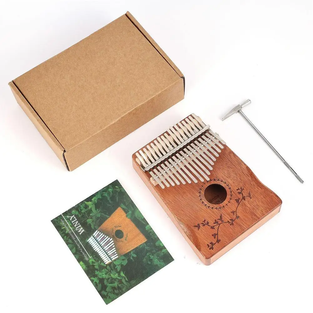 NEW Muspor Kalimba 17-key Mahogany Thumb Piano Kalimba Finger Piano Musical Instrument For Performance Recording