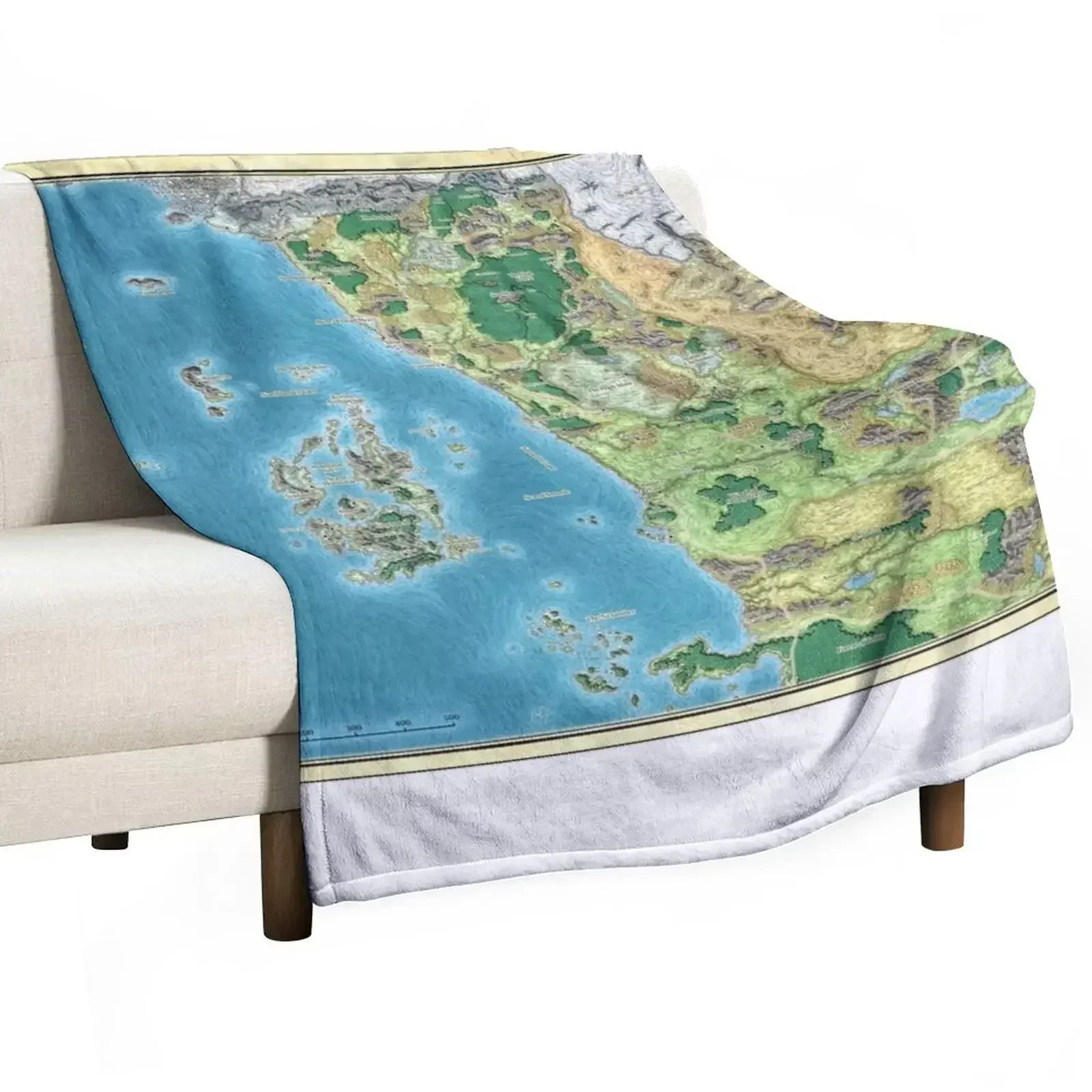 

Faern map Throw Blanket Heavy Plaid on the sofa Furrys Kid'S Blankets