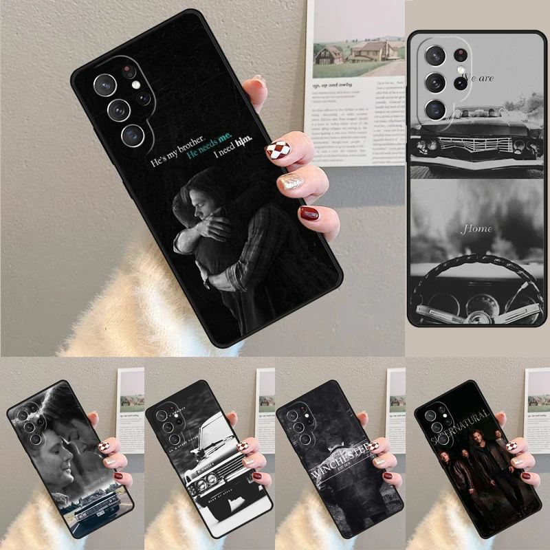 Cover For Samsung Galaxy S24 Ultra S21 S22 S8 S9 S10E Note 10 20 Plus FE S23 Supernatural Winchester Phone case Coque