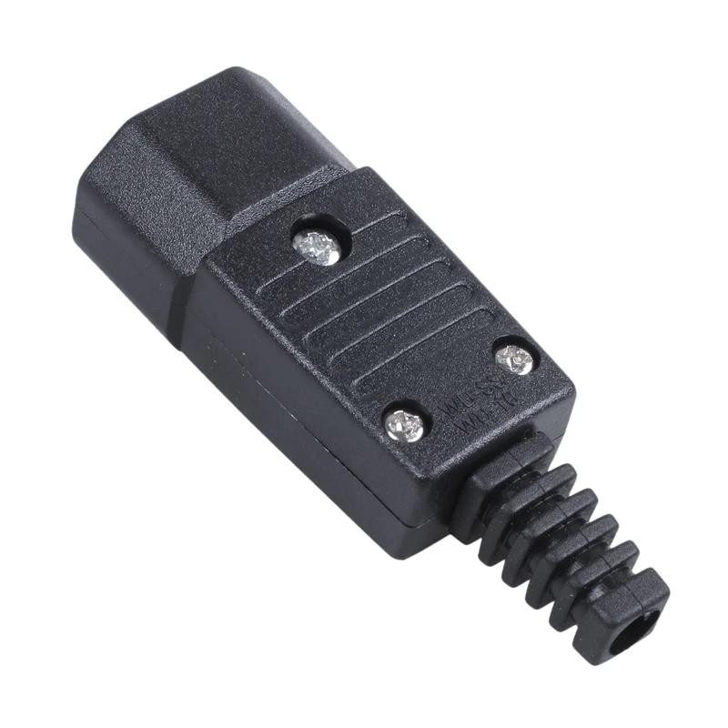 DT51 2X Black IEC-320 C14 Male Plug AC Power Inlet Socket Connector 250V 10A 3 Pin for Lab Equipment