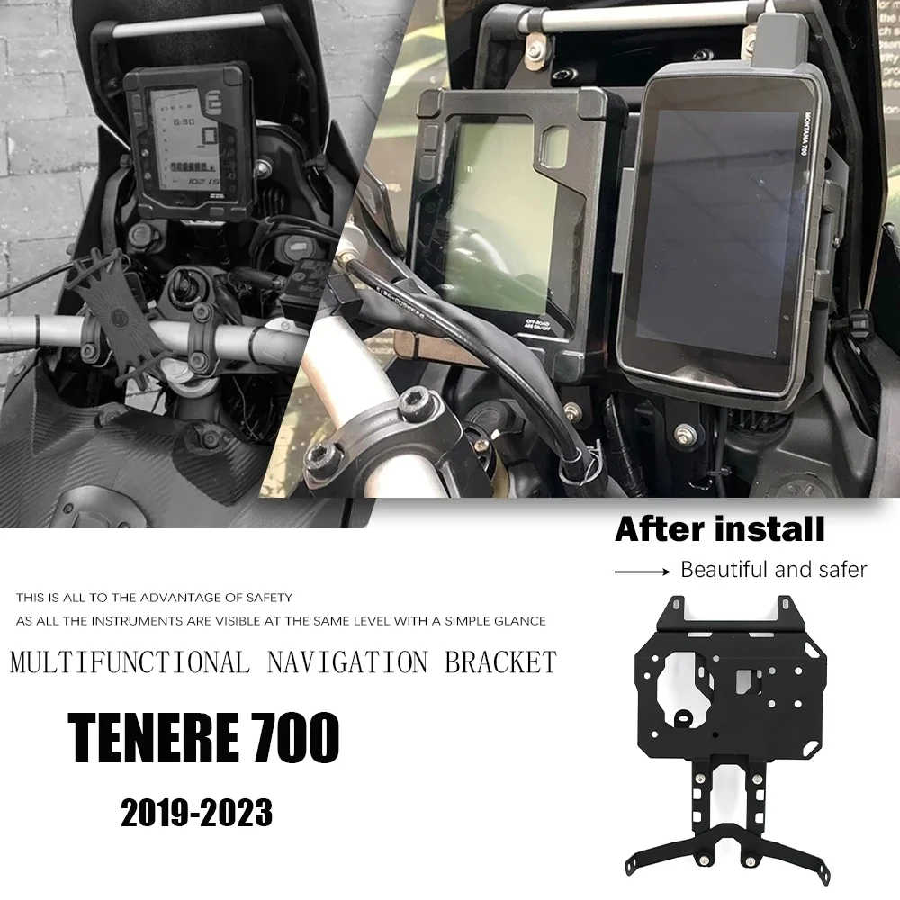 

For Yamaha Tenere 700 T7 GPS Mounts Tenere700 Accessories Multifunctional Navigation Bracket Tenere700 Phone Stabilizer