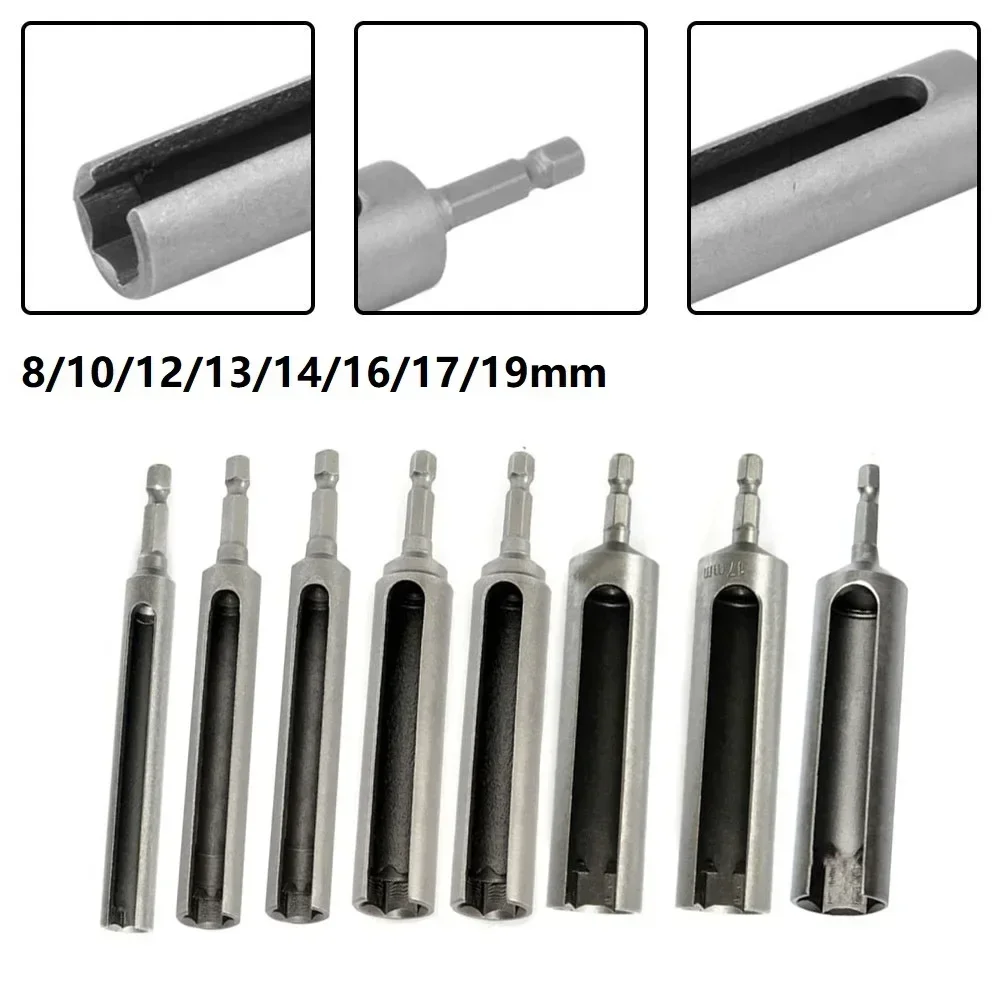 1pc 120mm Length Ex Nut Driver Socket Slotted Quick Change Hex Shank Slotted Drill Bit Socket Wrench Adapter For Power Tools