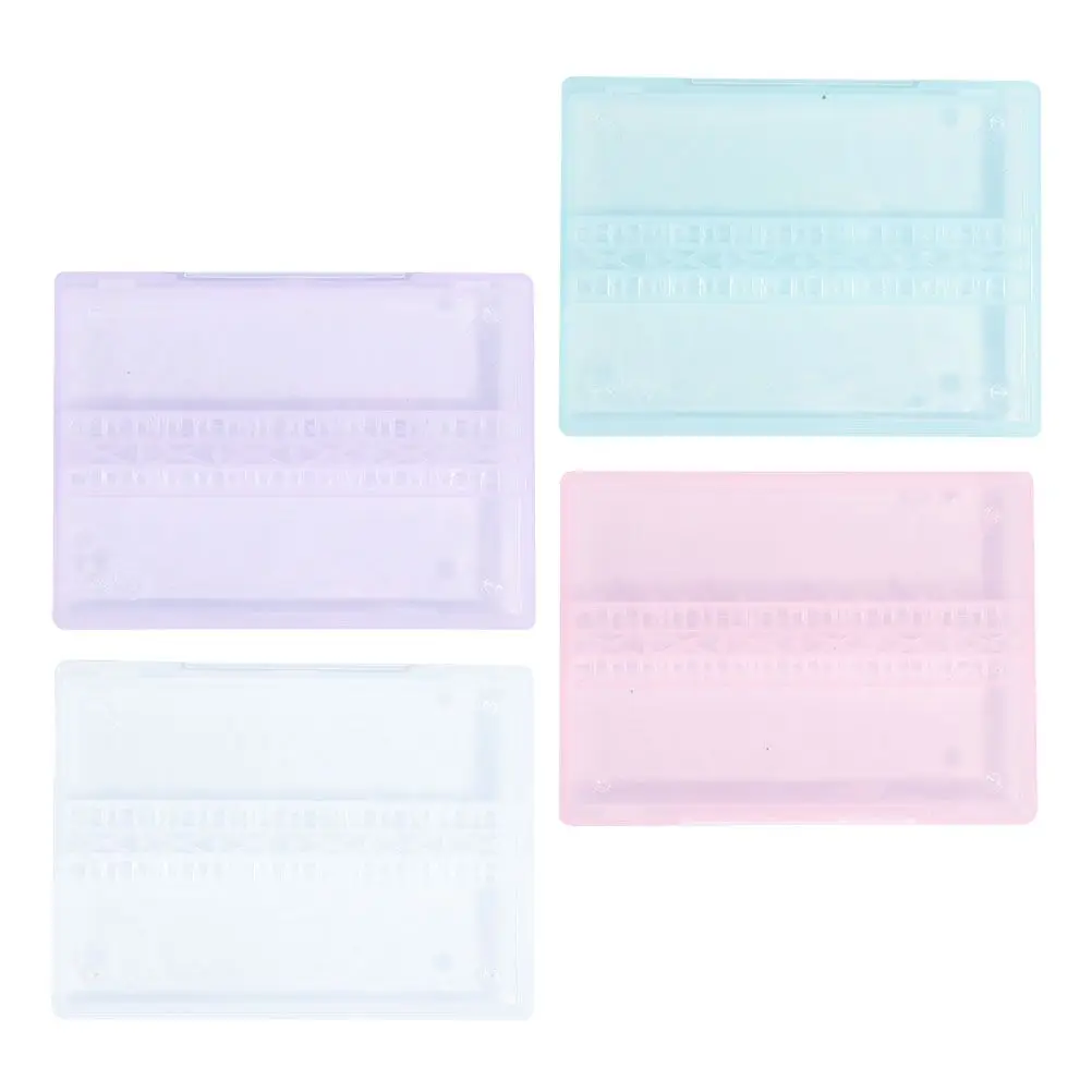 

4 Pcs Nail Tool Boxes Empty Cases for Manicure Grinding Heads Storage Organizers Pink Purple Green White Colors