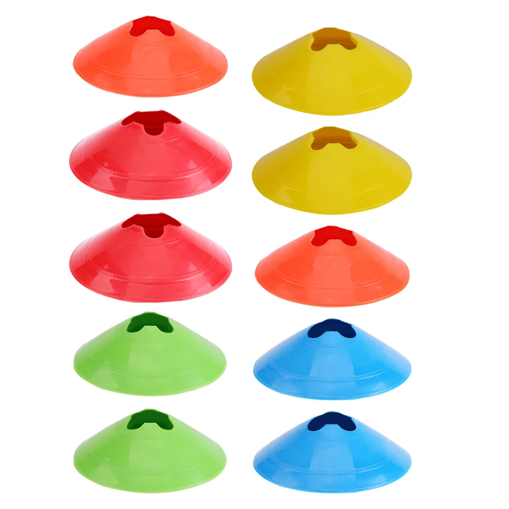 

10 PCS Trainer Obstacle Marker Cones Football Supplies Sports Markers Training Equipment Disc Signs for Pe Child Kids