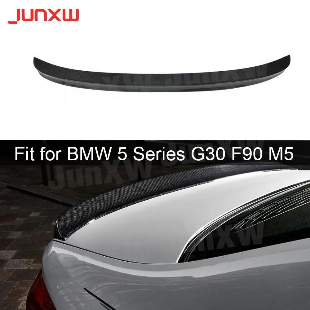 

Dry Carbon Fiber Rear Spoiler Boot Wings for BMW 5 Series G30 F90 M5 Sedan Spoiler 2017 - 2019 FRP 3D Style Rear Trunk Spoiler