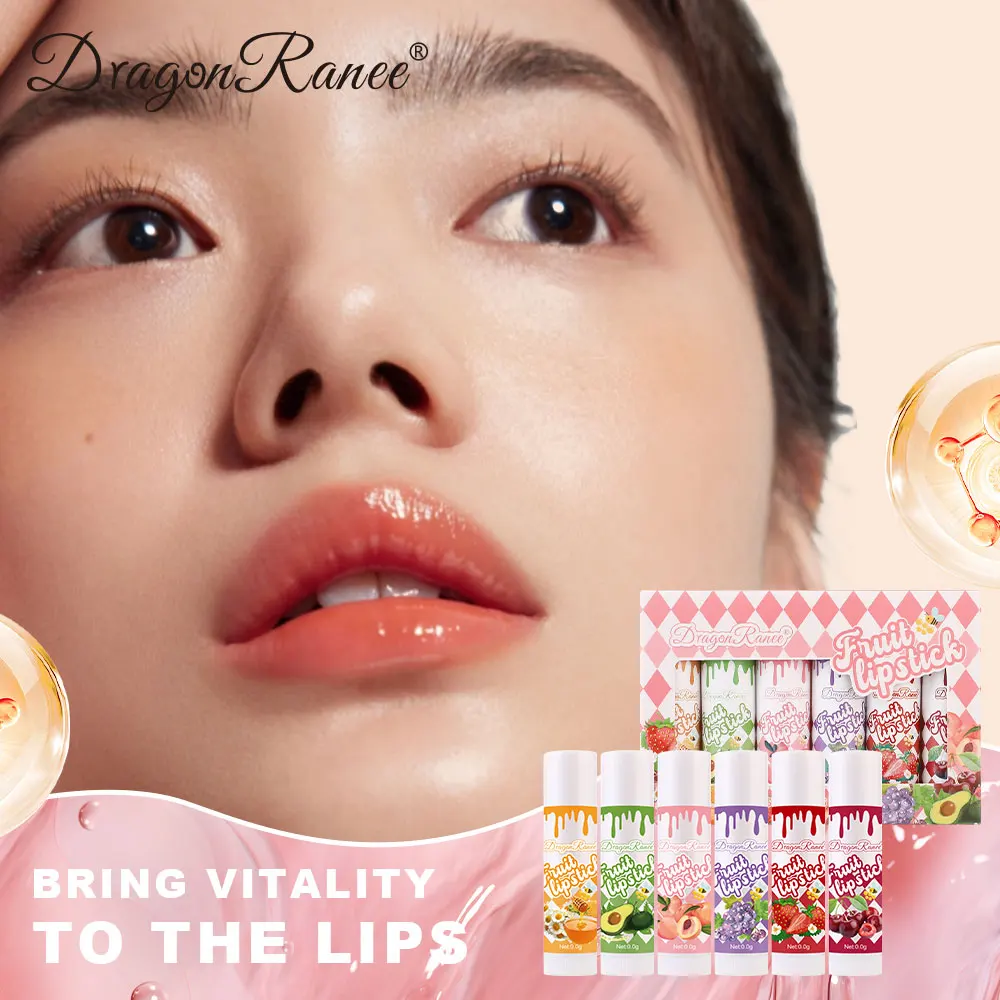 Set of Six Lipsticks, Moisturizing, Color-Changing, Hydrating, Waterproof, Color-Rich, Autumn and Winter Base Lip Balm