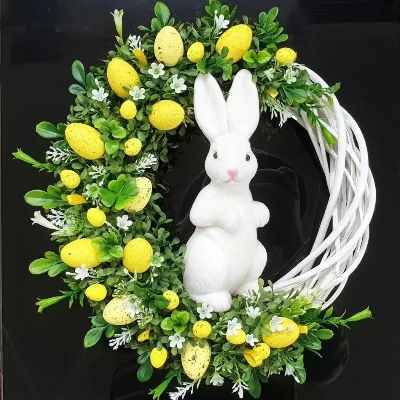 

Easter Cute Rabbit Bunny Ornament Miniature Figurines Carrot Resin Mini Bunny Landscape Decoration for Easter Part Supplies