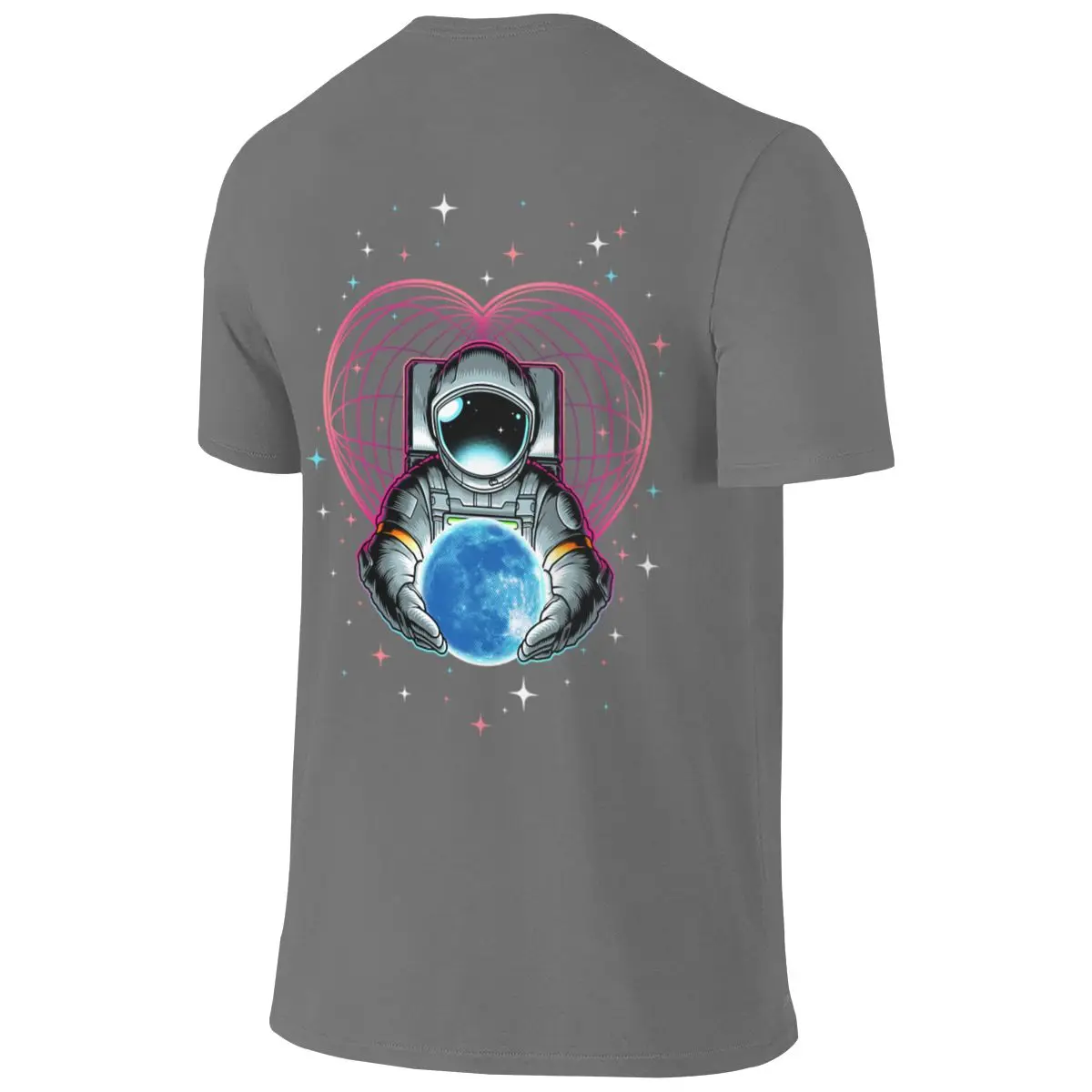 LOVE YOU TO THE MOON AND BACK Moisture-Absorbing And Breathable Reversible T-shirt Japanese Retro Versatile Outerwear Tee