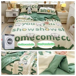 Summer Thin Quilt Cartoon Print Quilt  Air conditioning Quilt Lightweight Comforter Four-season 150 Single Bed Quilt