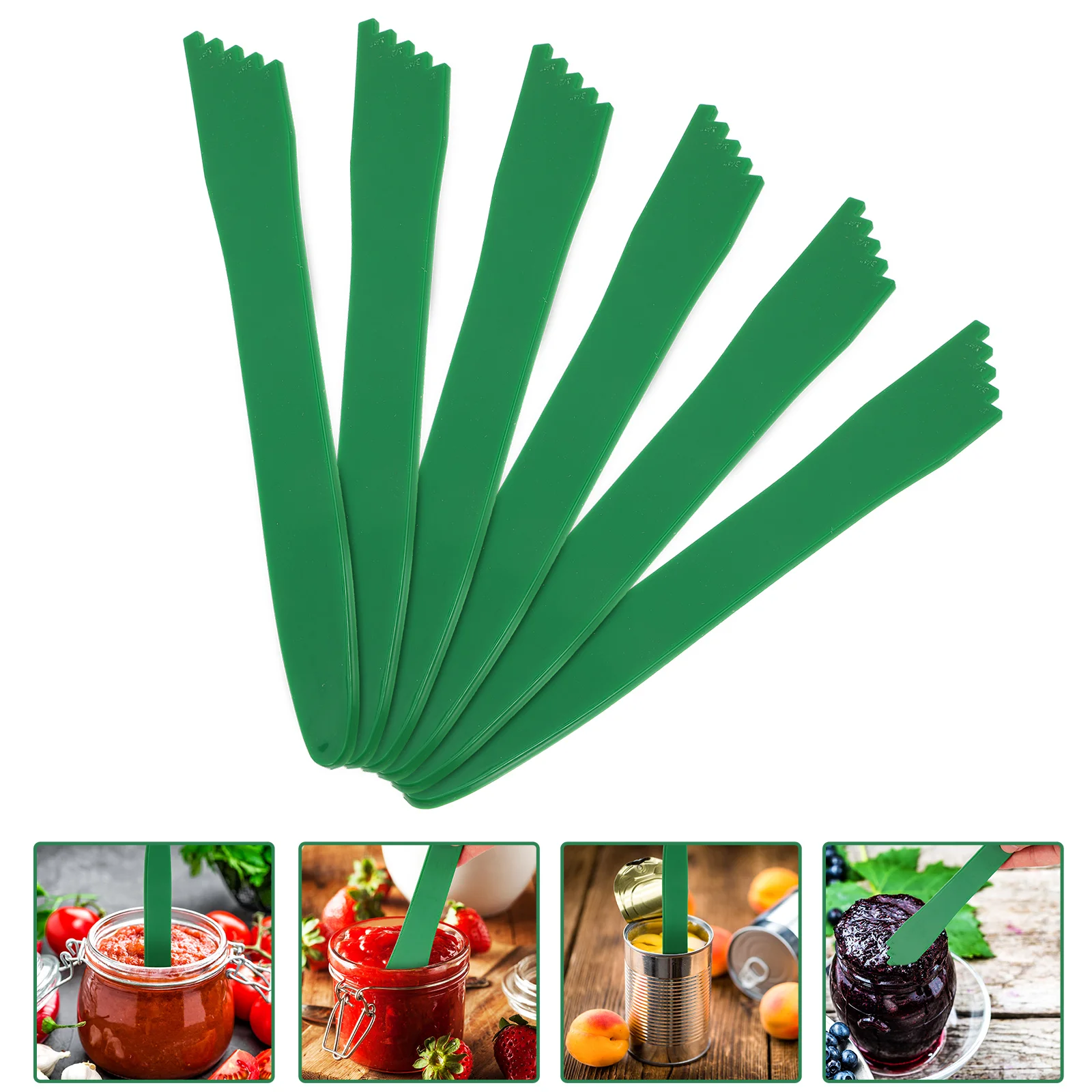 

6pcs Anti-Slip Canning Bubble Remover Tool Plastic Household Kitchen Gadgets For Food Jars Measurer Debubbler Canning Supplies