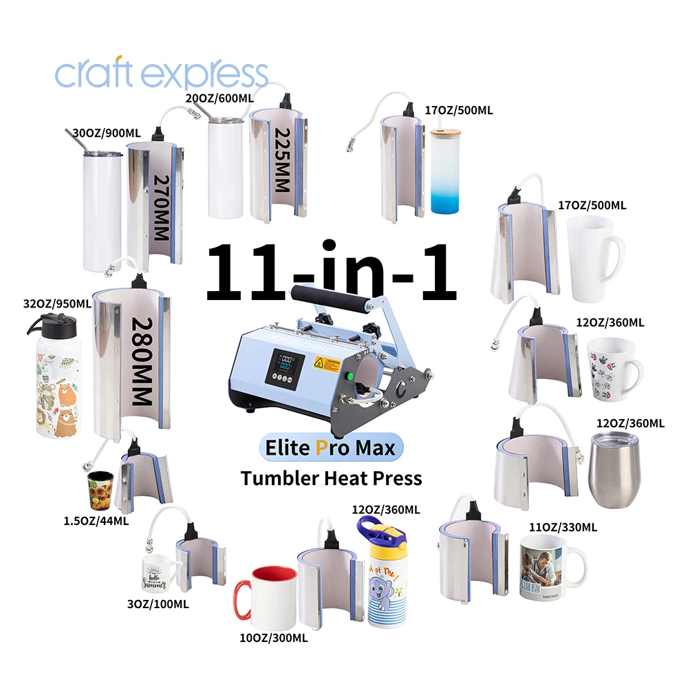 Craft Express Wholesale Custom Sublimation Transfer Printing Machine Water Coffee Mug Skinny Tumbler Heat Press Machine