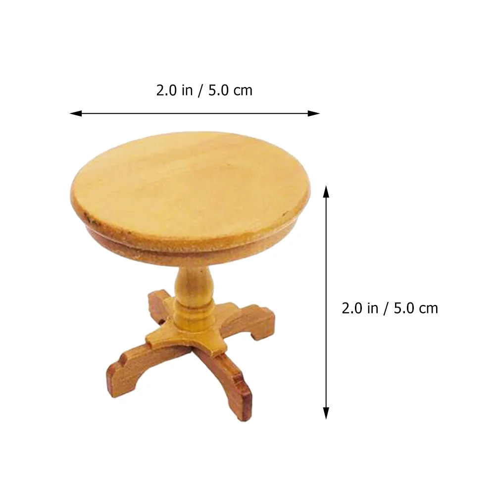원형 테이블 미니 하우스 가구, 홈 데코, 나무 장식, 미니어처 장식 모델, 포켓 시뮬레이션