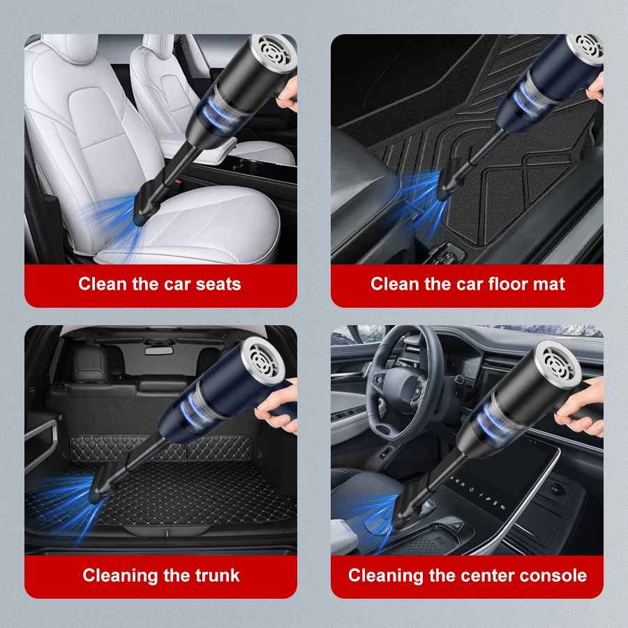 Wireless Car Vacuum Cleaner, 3500Pa Strong Suction, 45W Handheld Rechargeable Vacuum for Car & Home Cleaning