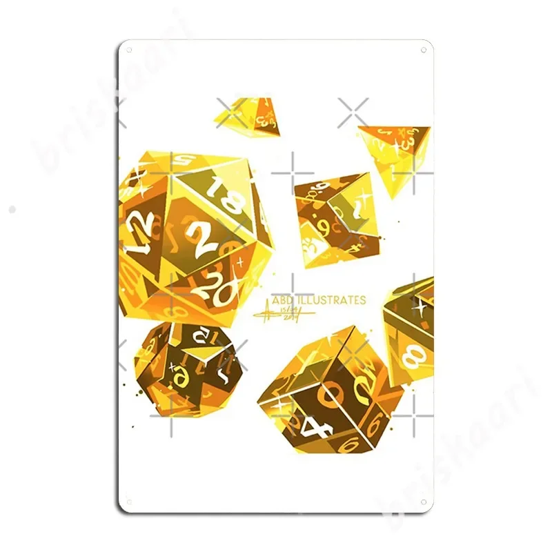 Gemstone Dice - Topaz Metal Signs Club Party pub Garage personalized Wall Decor Tin sign Posters