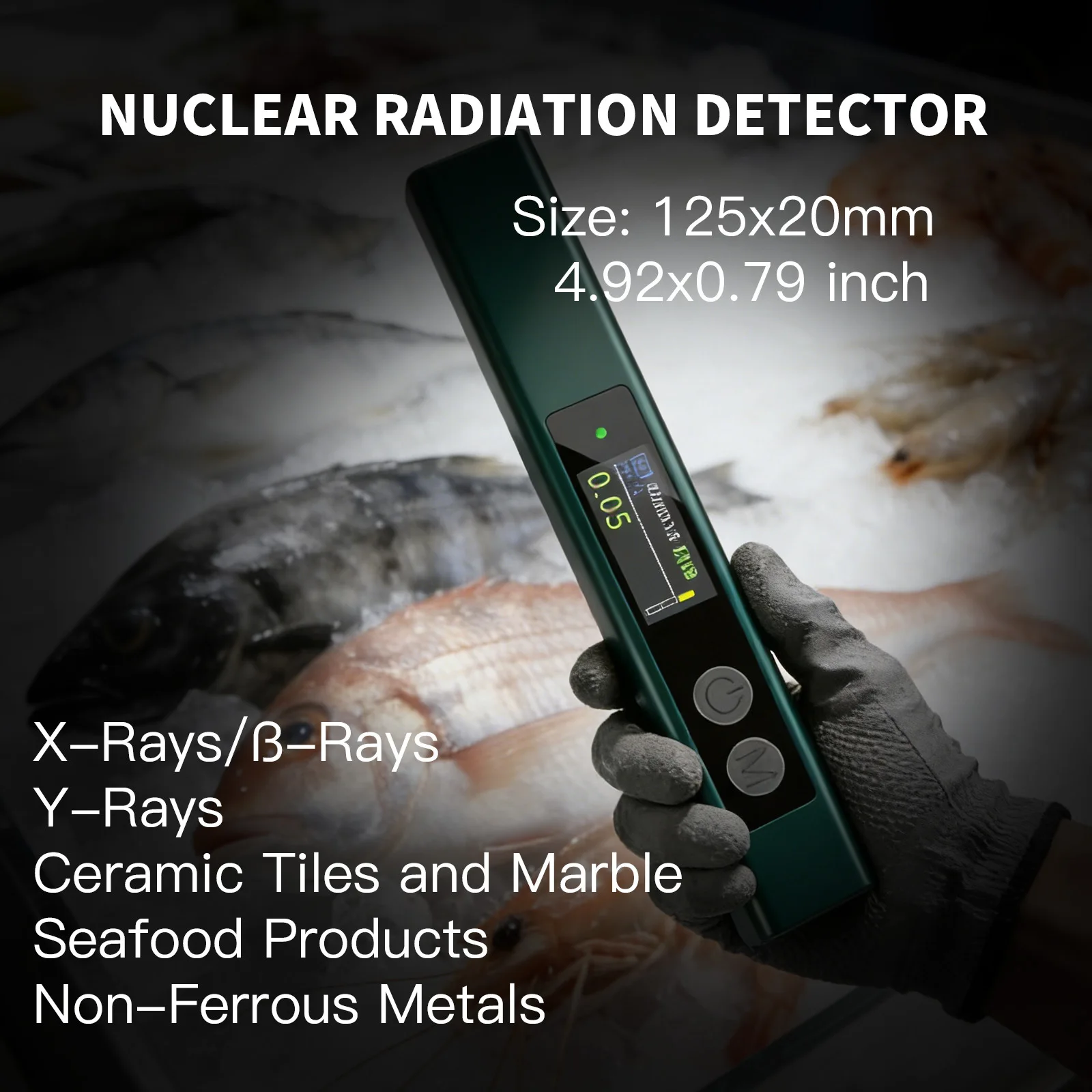 

USB Recharge Geiger Counter Radiation Detector, Xβγ Ray Monitor for Home & Food Safety
