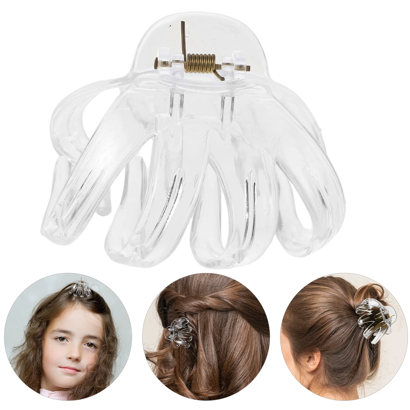 

15 шт., зажимы для волос, прозрачные толстые зажимы для челюстей, стильные аксессуары, женские прически, булочки, работа, спорт, повседневная укладка