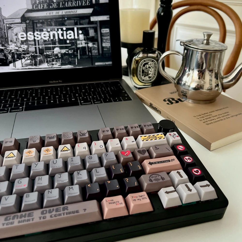 ECHOME What Is Love Theme Keycap 143key Full Set  PBT Dye-sublimation Custom Trend Cherry Profile KeyCap for Mechanical Keyboard