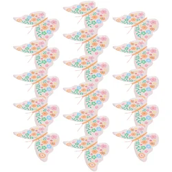 16pcs Paper Dinner Dishes Butterflies Pattern Party Disposable Paper Plates