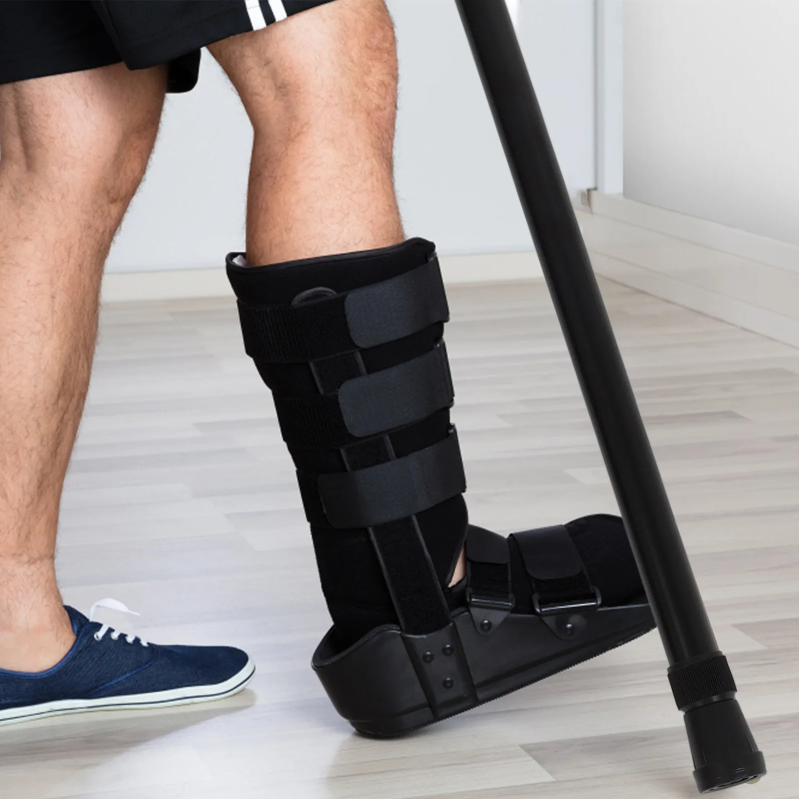 Aluminum Alloy Adjustable Walking Cane Two-Section Collapsible Lightweight Telescopic for Women Men Seniors Balance Support