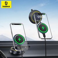 Baseus Wireless Charger Vacuum Magnetic Car Phone Holder Mount 360° Rotation Stand Gym Stand Car Mount for iPhone Travel Holder