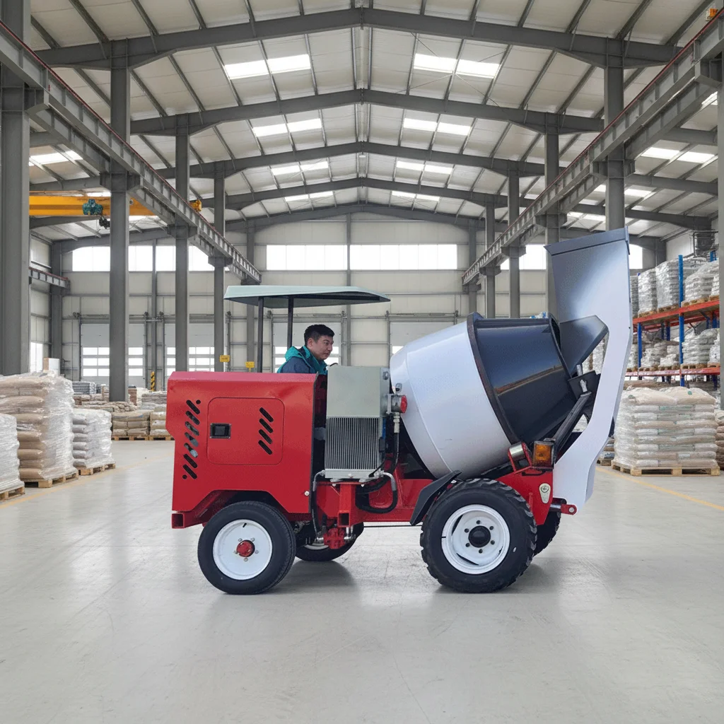 Customized 2.6 Cubic Self Loading Concrete Mixer Truck Portable And Flexible For Urban Use