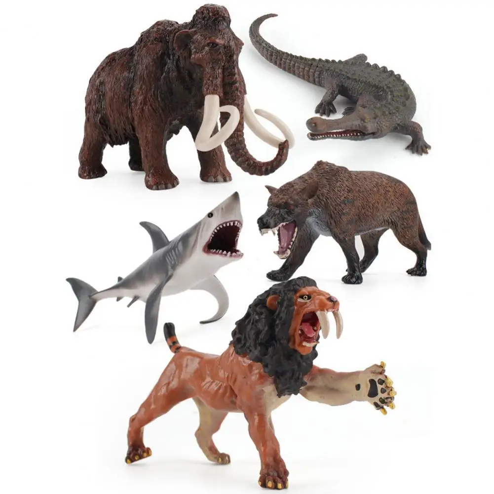 

Animal Statue Wear-resistant Gift Mammoth Saber-toothed Lion Ancient Animals Statue Animal Sculpture Animal Figurine