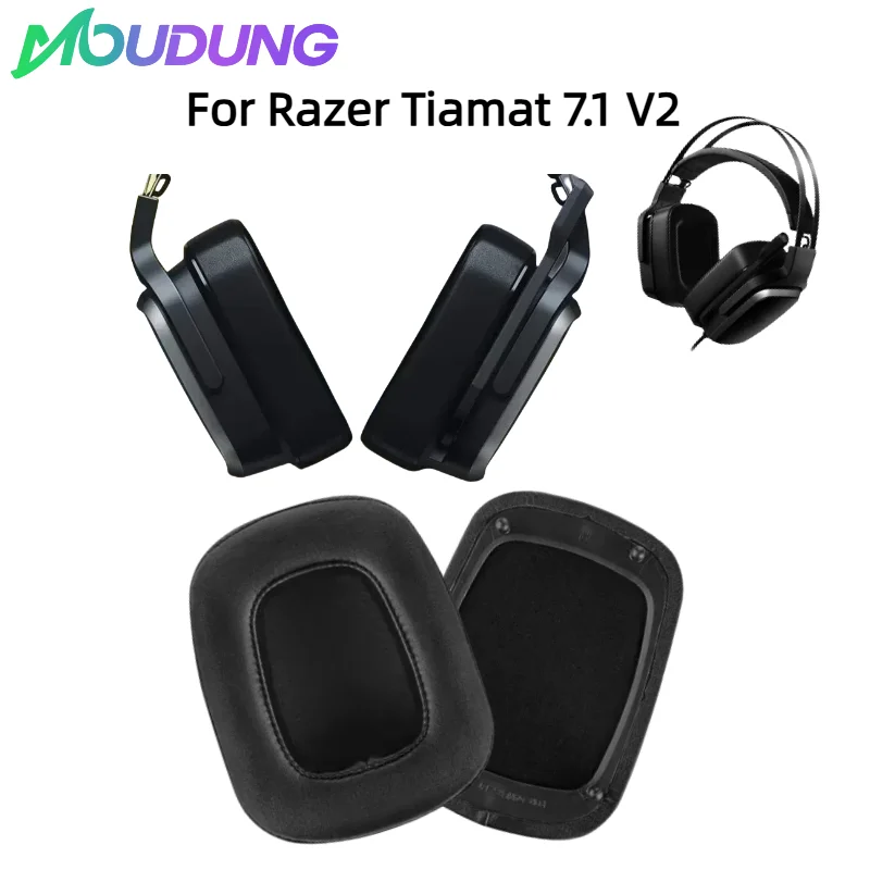

1 Pair Replacement Foam Ear Pads Pillow Cushion Cover for Razer Tiamat 7.1 V2 Headphone Headset