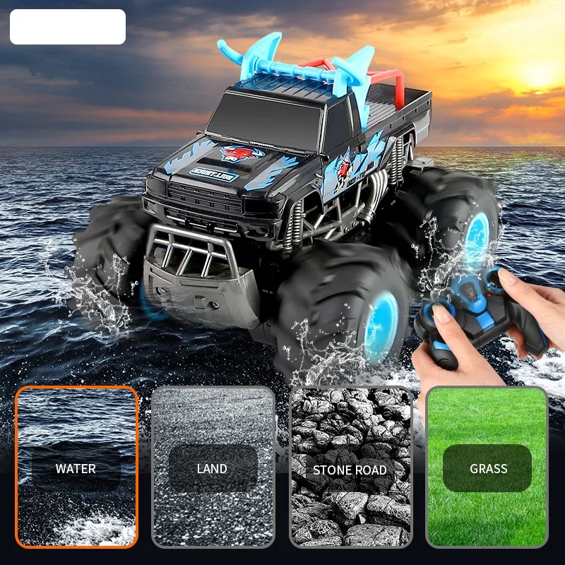 New Amphibious Climbing Vehicle Rc Toy Car 2.4G Remote Control Stunt Cars Outdoor Children's Toy Car Rubber Tyre