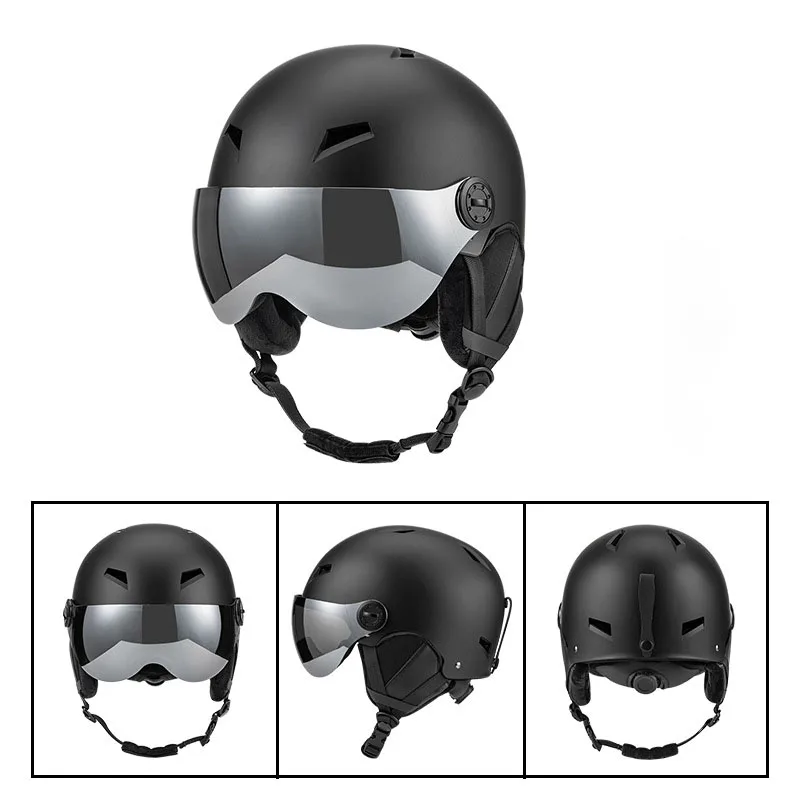 

Лыжный шлем для взрослых и детей, ветрозащитный, для катания на сноуборде, с изоляцией, зимний