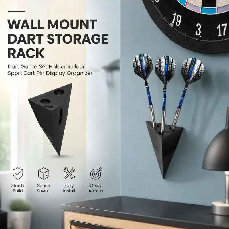 Wall Mount Dart Storage Rack Dart Game Set Holder Indoor Sport Dart Pin Display Organizer