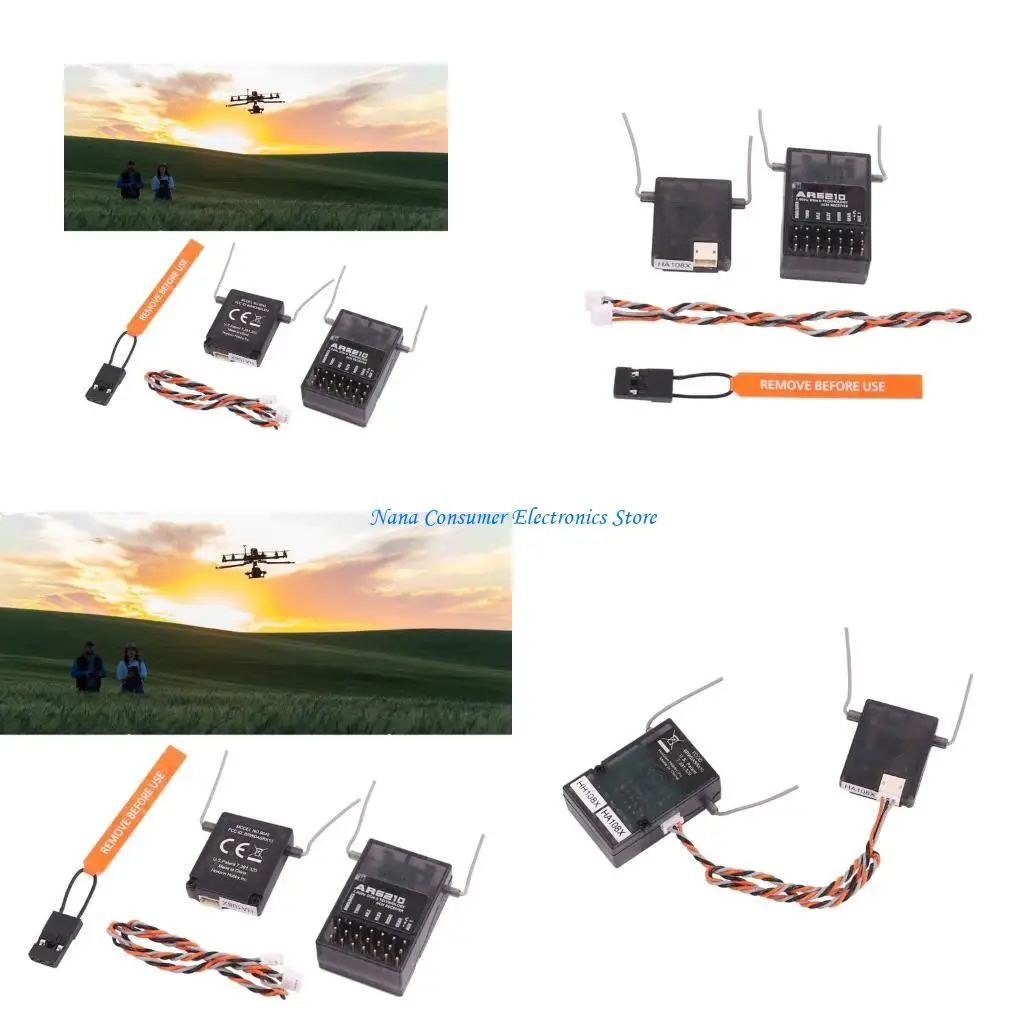 G7NE 1 Set AR6210 2.4G Receiver and Satellite Solution with Cable Stable Controlled for Remote Controlled Flying Aircrafts