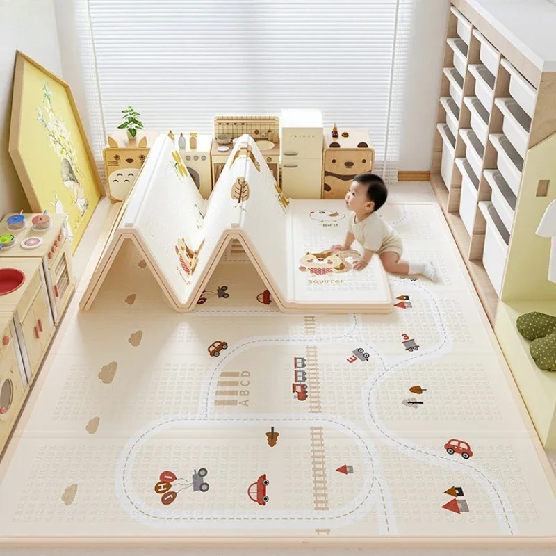Climbing mat Foldable baby anti-drop floor mat Safety crawling mat Baby thickened household formaldehyde-free