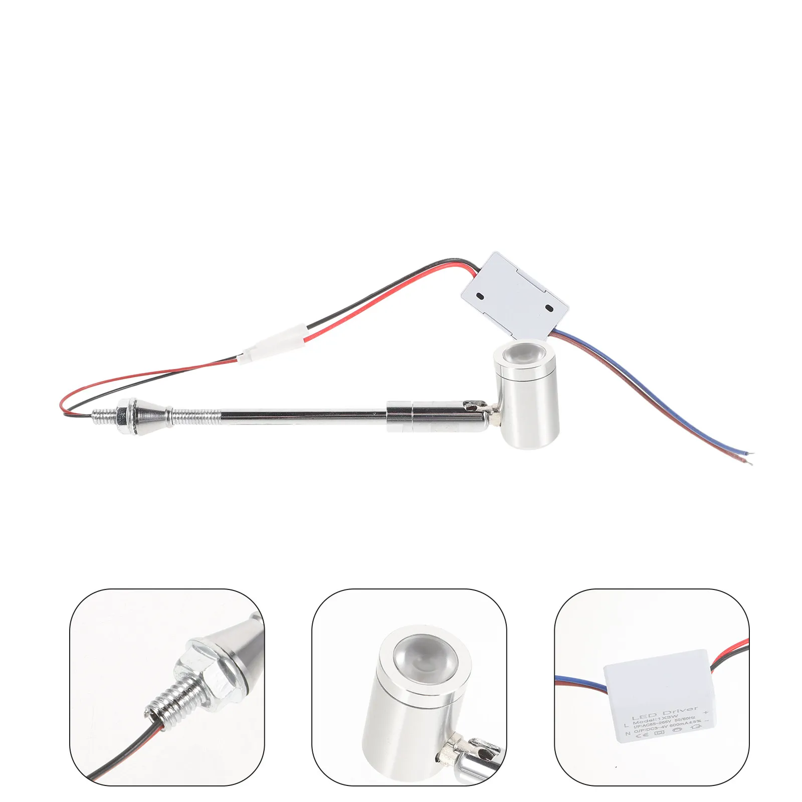 Adjustable LED Spotlight for Jewelry Display Cabinet – Lightweight Metal Body, Indoor Home Lighting