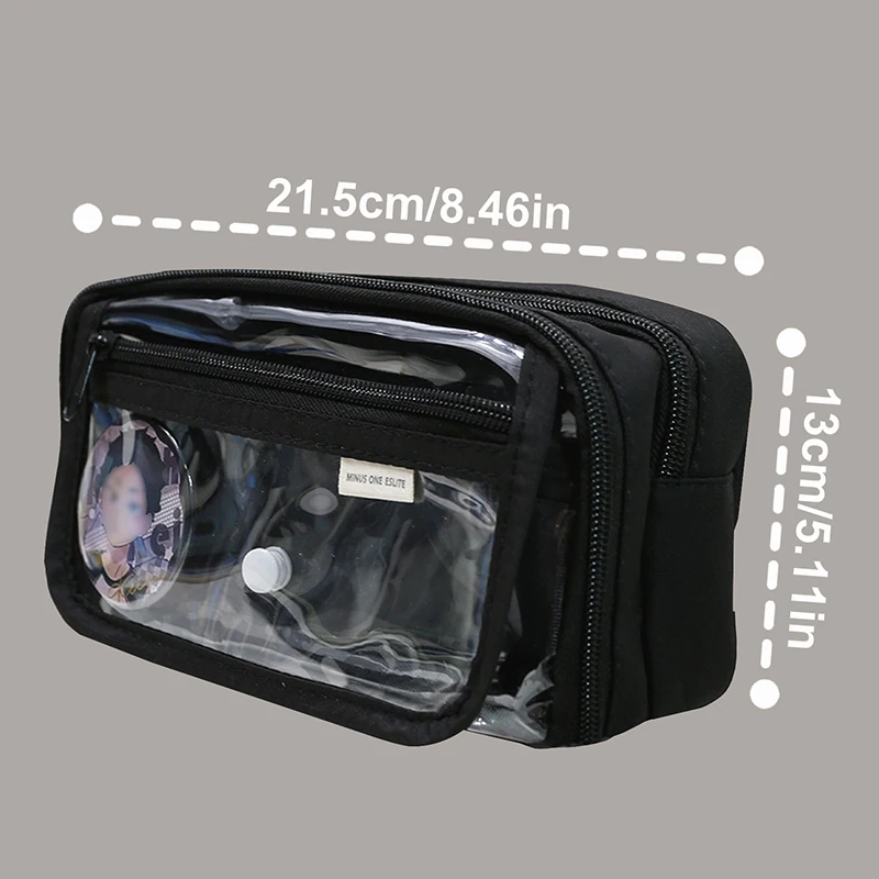 1 قطعة حقيبة أقلام رصاص لطلاب المدارس بسعة كبيرة متعددة الوظائف حافظة أقلام معكرون اللون مطابقة مقلمة لطيفة