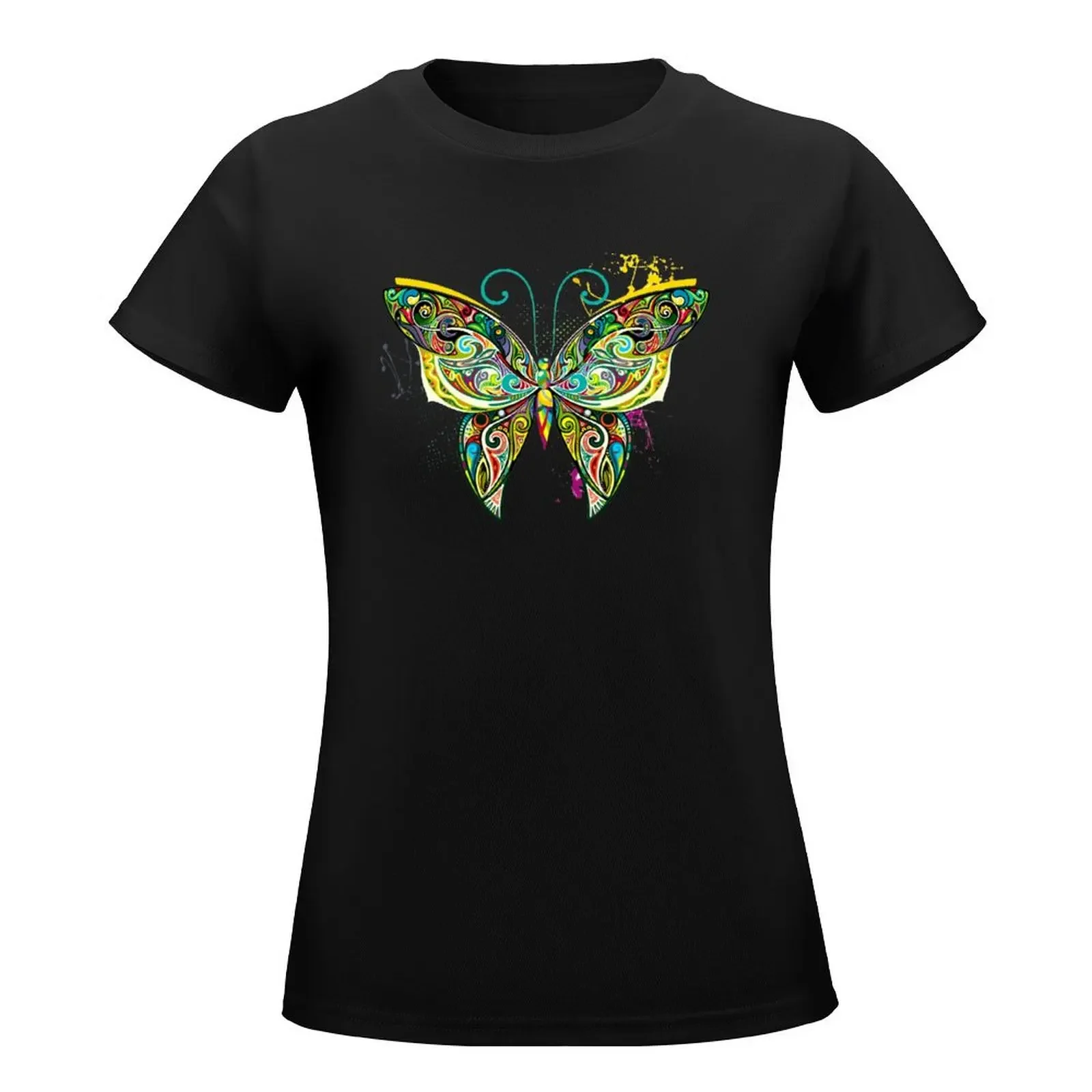 Butterfly - Vlinder - Papillon - Mariposa Schmetterling Kelebek T-Shirt summer clothes Blouse rock and roll t shirts for Women