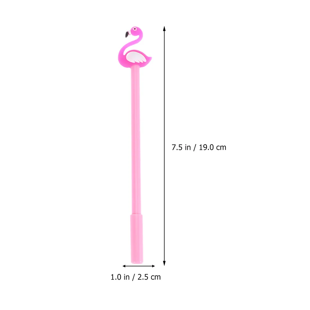 Imagem -03 - Flamingo Gel Ink Pen Canetas Rollerball Papelaria Estudante Caneta de Recarga de Plástico Caneta Escrita para Crianças Prêmio 19cm 20 Pcs