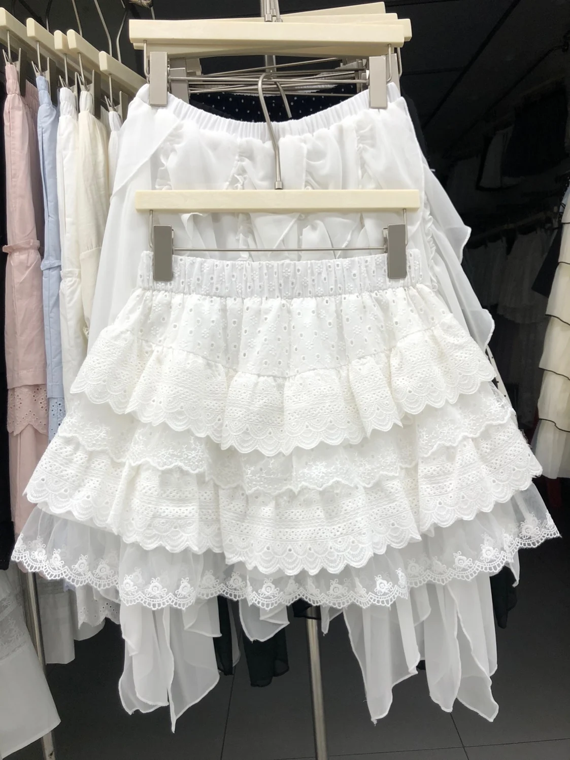 

Модная белая юбка-полусолнце с высокой талией, женская, весна 2026, омолаживающая, из полиэстера