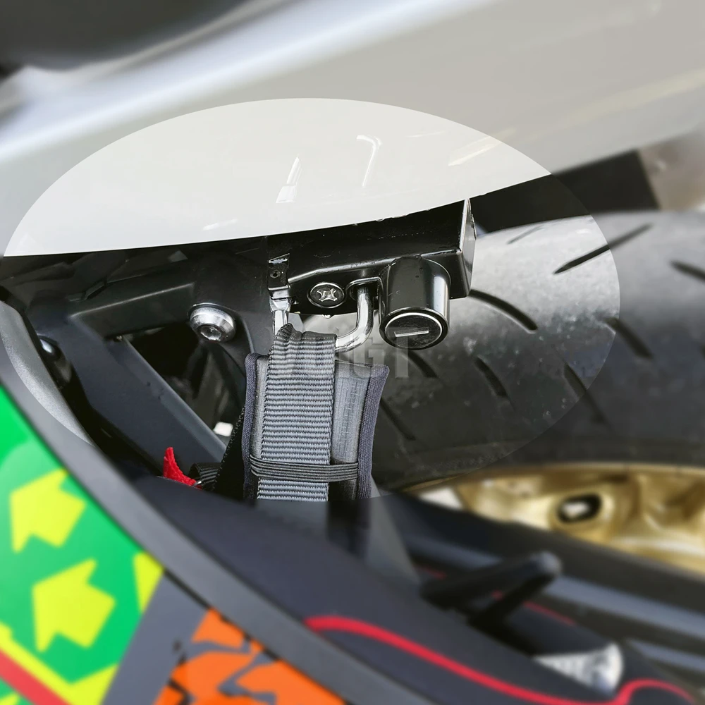 For Yamaha MT03 YZF-R3 R25 R 3 MT-03 MT-25 2014-2026 2018 2019 Helmet Lock Mount Hook with 2 Keys Side Anti-theft Security Alloy