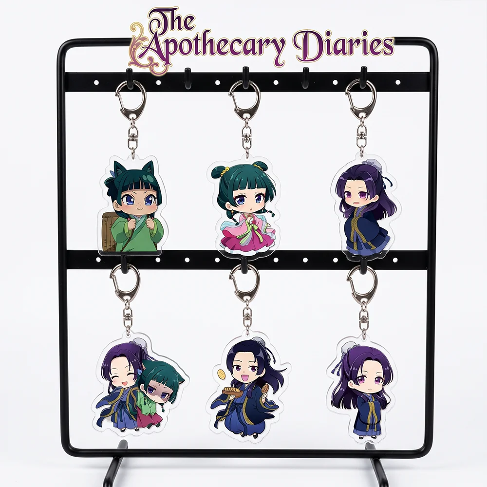 Anime The Apothecary Diaries Maomao Jinshi 6CM Acrylic Stand Cute Bag Charm Car Keychain Decorations Bag Body Kit Keyring Gifts