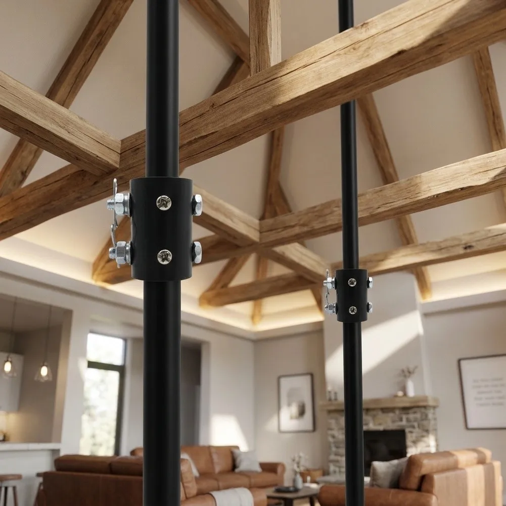 2 Piece For Ceiling Fan Downrod Connector for 1 inch OD Rods Enhanced Stability Reduced Wobble Smooth Rotation