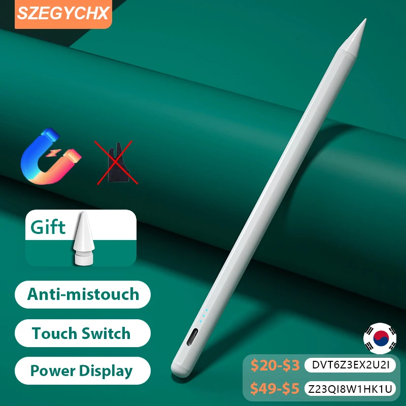 

Для Apple Pencil 2 Gen для funda iPad Pencil 2022 2021 2020 2019 2018 Air 5 Air 4 Bluetooth Сенсорный Стилус ручка 플슬