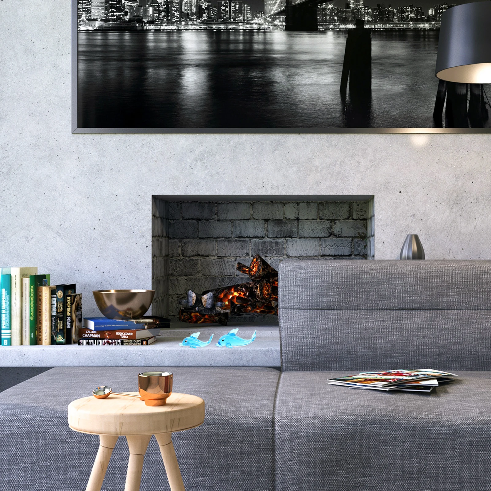 2 قطعة ديكور دولفين زجاجي صغير البحر الحيوان سطح المكتب زخرفة الإبداعية المنزل سطح المكتب الزينة رائعة فريدة من نوعها الزجاج الحرفية دولفين