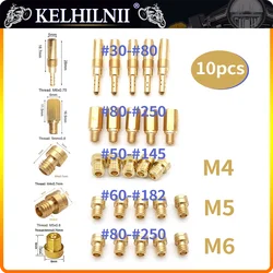 Pack of 10pcs Motorcycle Carburetor Main Jets Slow Pilot Jets for PWK PWM Keihin OKO CVK NSR KSR Carb Set Injector Nozzle