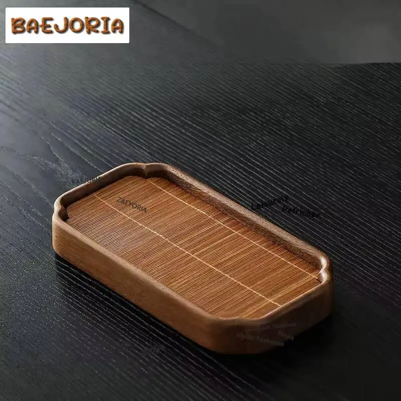 Luxurious Walnut Wood Water Storage Tea Tray Snack Plate Coffee Storage Board Teapot Support Dishes For Serving Tea Items Craft view 5