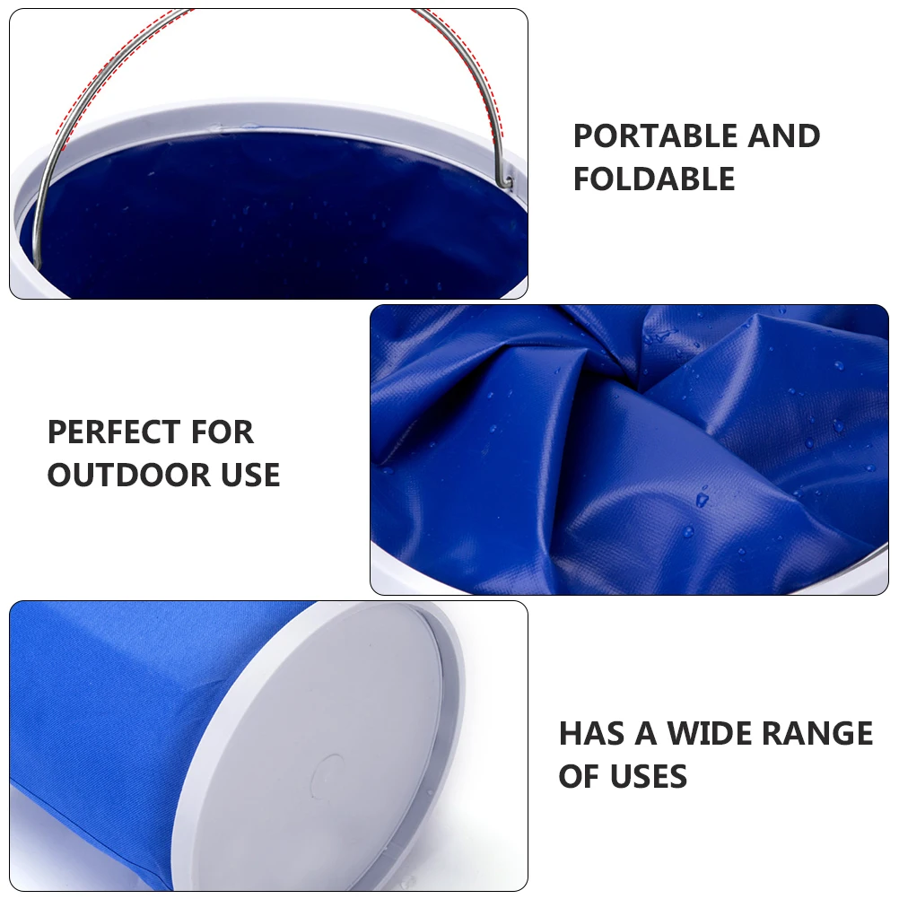 

1 шт., портативное складное ведро для воды большой емкости для кемпинга, рыбалки, автомойки, уличное ведро для хранения, автомобильный контейнер