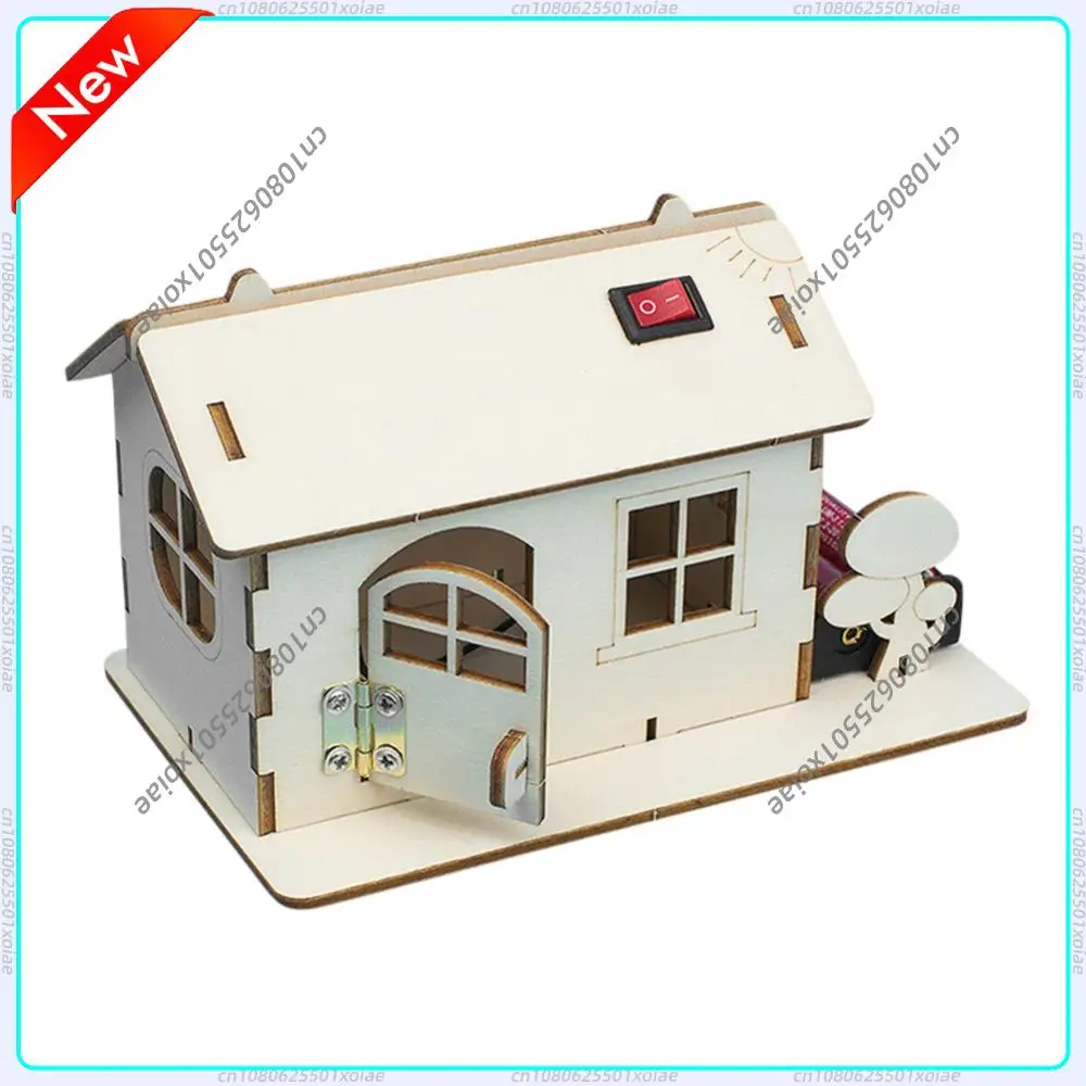 3D Handmade Wood House Model Simulation Cabin Wooden Child DIY Jigsaw Puzzle Toy School Projects Teaching Educational Equipment