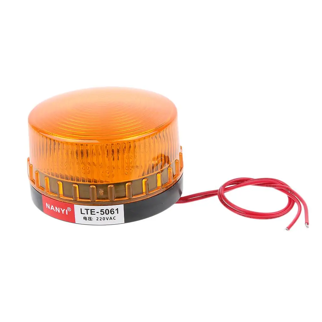 Yellow LED Emergency Warning Light Warning Lamp Water Proof AC220V
