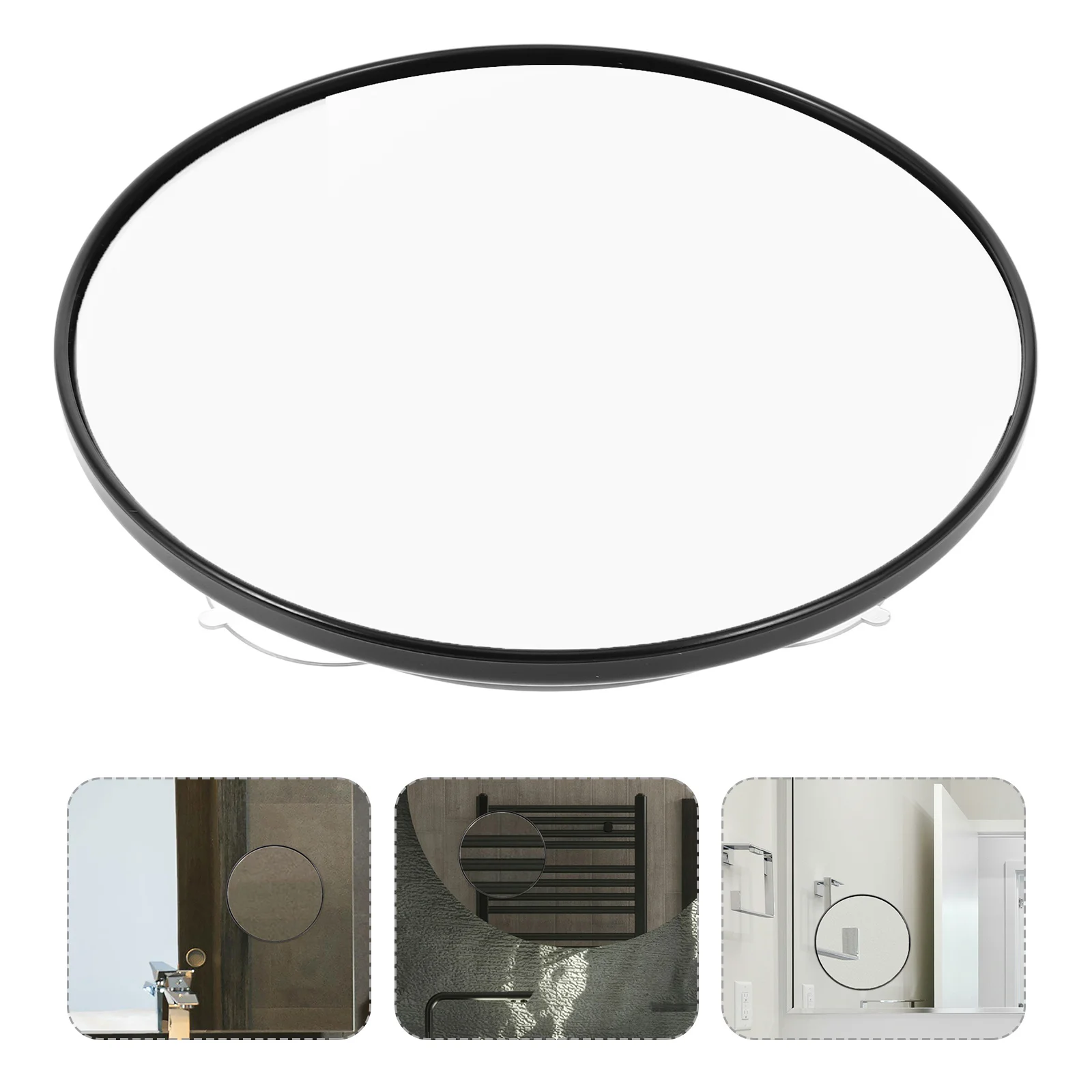 Ampliação lupa espelho redondo maquiagem com ventosa ampliada viagem à mão